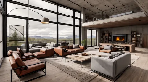 modern living room,fire place,interior modern design,living room,loft,mid century modern,livingroom,modern decor,the cabin in the mountains,mid century house,family room,luxury home interior,scandinav