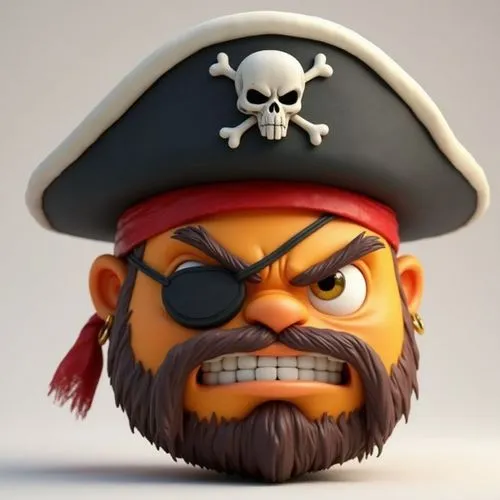 A three-dimensional rendering shows an orange emoji with a furrowed brow and an angry expression. Its mouth is open, revealing clenched white teeth and a dark interior. The visible eye is yellow with 