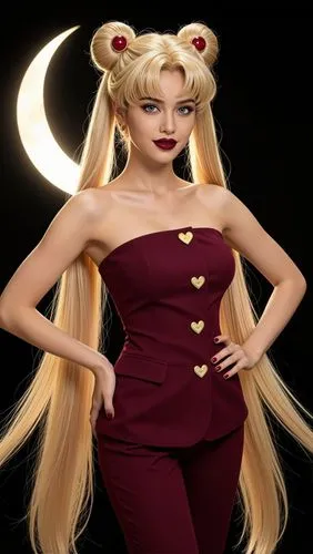 transform female to look more appealing.

 dark red lipstick. Ensure the characters have beautiful faces and dynamic poses. Enhance with detailed textures. high quality, ultra detailed, realistic ligh