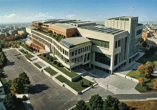 MUSEUM COLOR MODERN FUTURIST,a view of the large building that has a glass roof,supreme administrative court,university library,biotechnology research institute,regional parliament,the palace of cultu
