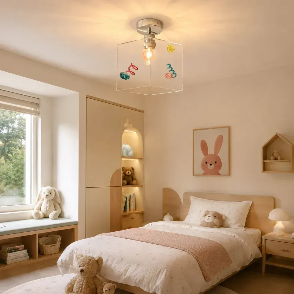 Mivella Glass Cube Ceiling Light