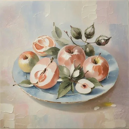 a plate full of fruits 