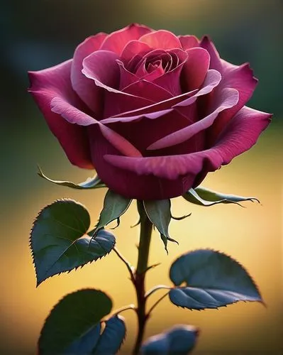 a red rose with petals and leaves in front of a blurry background,romantic rose,pink rose,bright rose,rose flower,rose wrinkled,purple rose,landscape rose,flower rose,rose bloom,rose pink colors,petal