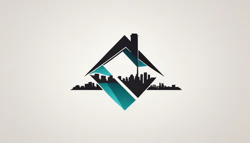 Craft a modern real estate logo with a minimalist design and a geometric roof emblem.,triangles background,ethereum logo,arrow logo,dribbble,logodesign,dribbble icon,flat design,ethereum icon,teal dig