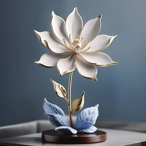 Light Luxury Home Decoration- Morandi Gray,paper art,flower art,paper flower background,white magnolia,magnolia star,chocolate flower