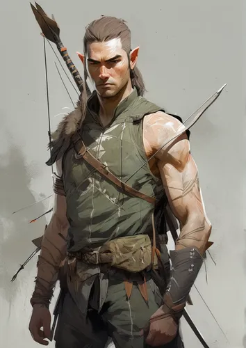 barbarian,male character,mercenary,male elf,wolverine,swordsman,orc,cullen skink,fantasy warrior,longbow,bow and arrows,archer,game character,samurai fighter,blacksmith,xing yi quan,witcher,half orc,w