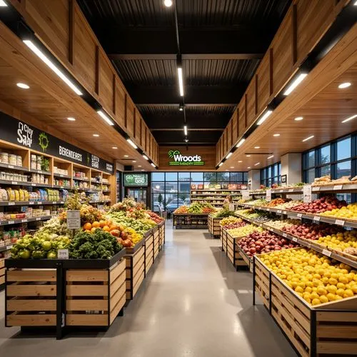 Grocery Store Romanesque Style Design Ideas