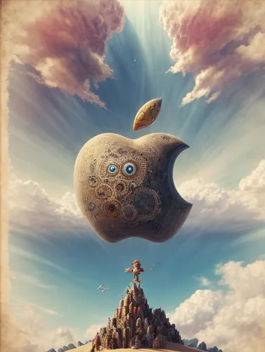 apple world,golden apple,apple mountain,apple design,apple icon,apple logo,airship,home of apple,flying seed,worm apple,fantasy picture,apple,apple inc,core the apple,fantasy art,airships,photo manipu