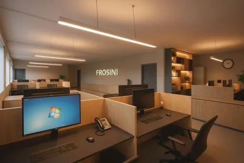 the front desk is neatly cleaned and organized,modern office,blur office background,assay office,offices,creative office,computer room,conference room,search interior solutions,office,carrels,furnishe