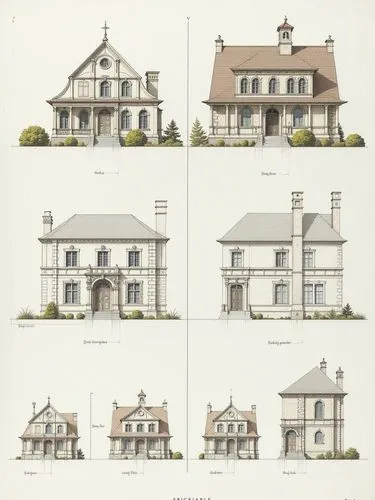 A diagram showing the process of building with each step represented by different architectural sketches and digital construction models of building structures and dimensions. The left side features t
