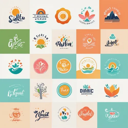 Develop playful logos with vibrant colors, whimsical icons, and joyful elements. Design a lively ambiance for a fun and cheerful brand identity.,fruits icons,fruit icons,leaf icons,fairy tale icons,ic