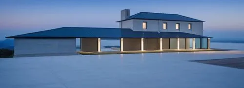 leds,a house sits atop a mountain overlooking a body of water,roof landscape,pool house,flat roof,house roof,folding roof,summer house,frame house,cubic house,dunes house,beach house,modern house,holi
