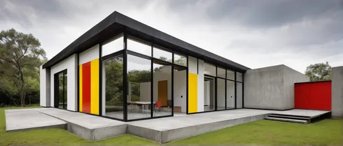 Achieve a minimalist feel with neutral colors and clean lines,cubic house,cube house,mirror house,modern architecture,modern house,frame house,metal cladding,glass facade,prefabricated buildings,inver