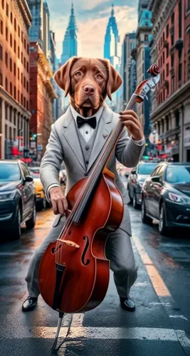 dog dressed up as a man playing a saxophone,jazzier,saxophone playing man,sax,jazz,saxophonist,musician