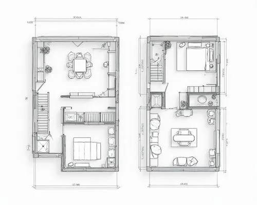 Professional architectural floor plan drawing, highly detailed, clean black-and-white blueprint style, optimized for construction efficiency and minimal material waste.

Design a modern 2-storey squar