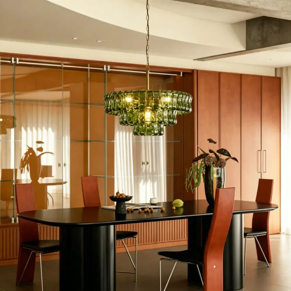 Ghiaccio Murano Glass Chandelier