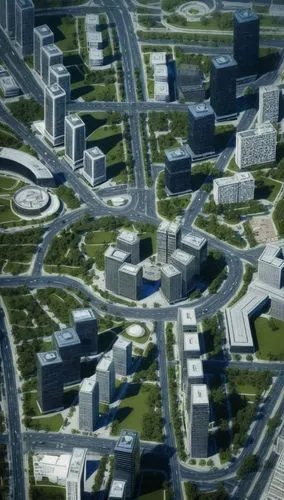 an overhead view of the aerial part of city,urban design,urban development,megalopolis,city blocks,urbanization,interchange,metropolis,interlace,conurbations,highway roundabout,superhighways,rezoning,