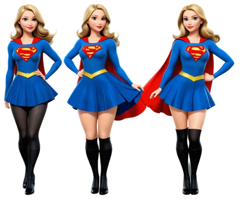 Create only high resolution, pixar 3d style, realist, 4k, character sheet style images like a paper doll, A pose. Create a beautiful and sexy super girl by dc comics studio. Her face must be like that