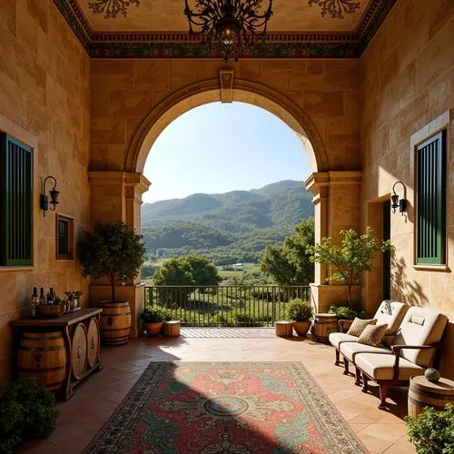 Winery Romanesque Style Architecture Design Ideas