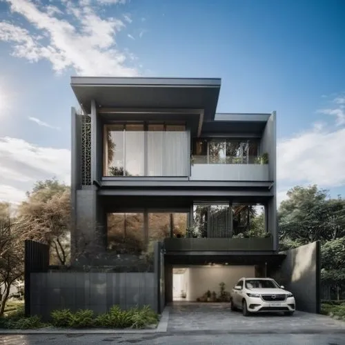 WHITE NATURAL STONE DRIVEWAY PAVING,modern house,modern architecture,dunes house,cube house,cubic house,residential house,contemporary,landscape design sydney,residential,modern style,two story house,
