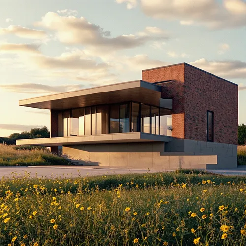 1building,a large building that has windows on it,modern house,dunes house,3d rendering,renders,render,modern architecture,mid century house,danish house,cantilevers,cubic house,siza,corten steel,cant