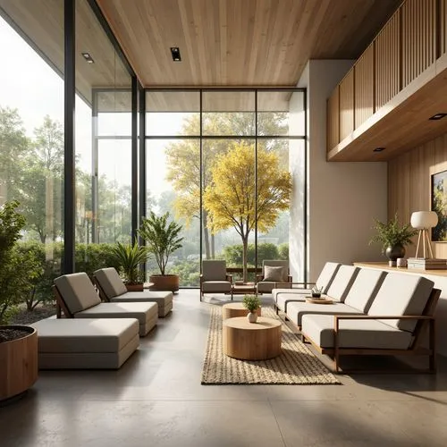Mid-Century Modern Style Healthcare Center Building Design Ideas