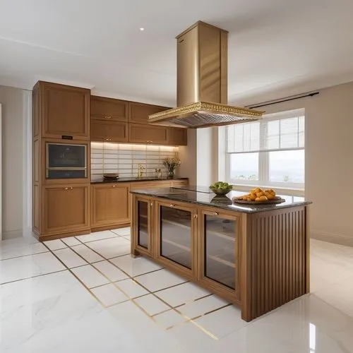 Use the uploaded sketch as the exact structural and layout reference. Preserve the original kitchen layout, cabinet arrangement, island location, window position, proportions, perspective, and camera 