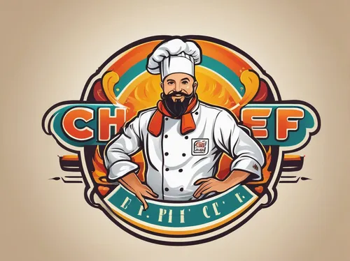 Create a vibrant and dynamic chef logo for a food truck.,chef,chef hat,chef's hat,chef hats,chef's uniform,men chef,chefs kitchen,chefs,chief cook,pastry chef,chapati,cholent,chop,chop suey,chorizo,ch