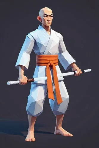 Low Poly,kenjutsu,konosuke,yojimbo,toyohiko,taijutsu,kokudo,aikido,hakama,monk,kodo,karateka,kobudo,dokan,kakuryu,vamana,sanjuro,taekkyeon,samurai fighter,nidan,judoka