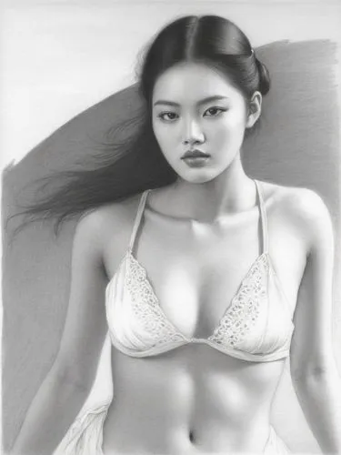 pencil sketch of young women with top
,a drawing of a girl in a ch,asian woman,mirifica,japanese woman,xiaozhao,yufeng,qixi,Illustration,Black and White,Black and White 24