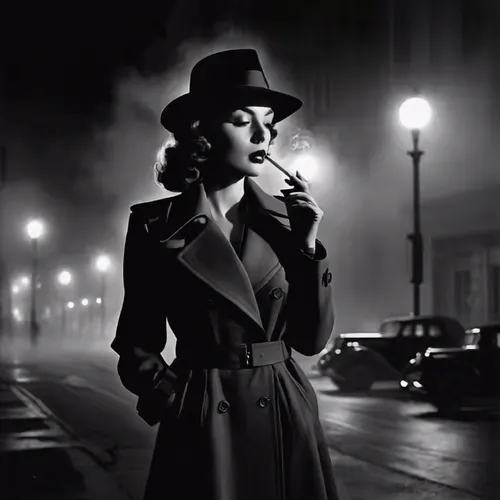 sultry,film noir,noir,femme fatale,cigarette girl,noirish,black hat,noirs,maigret,joan crawford-hollywood,black city,detective,smoking girl,zatara,black coat,fujiko,ilsa,retro woman,fatale,vesper,inve