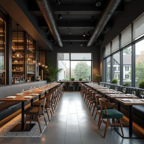 Modernism Style Dining Hall Architecture Design Ideas