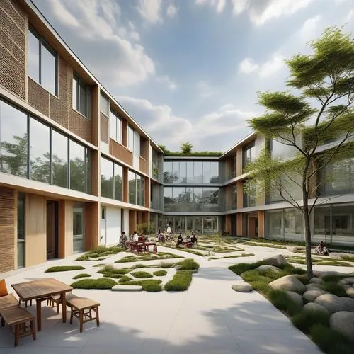 IDEA DE UNIVERSIDAD SUSTENTABLE,piramal,prefab,residencial,prefabricated,3d rendering,residential property