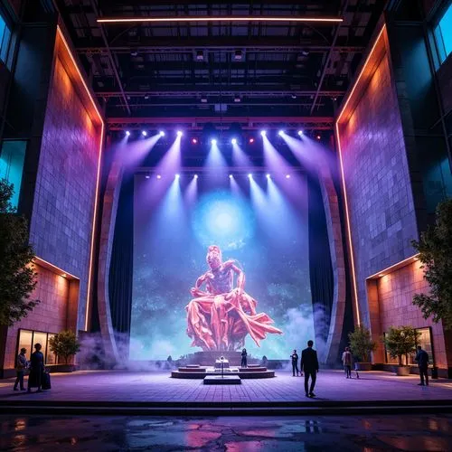 Futurism Style Performing Arts Center Building Design Ideas