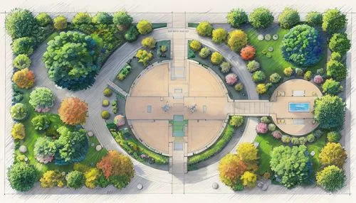 basketball court,landscape plan,baseball diamond,tennis court,helipad,soccer field,urban park,skatepark,school design,architect plan,skating rink,baseball field,rescue helipad,floor plan,bird's-eye vi