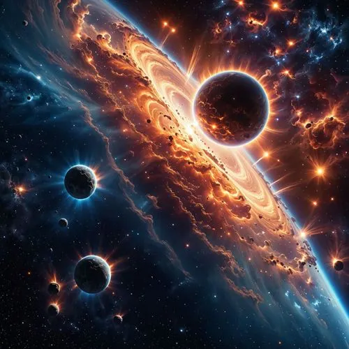 A space scene, glowing cloud gasses, 8k resolution, highly detailed,  masterpiece,a colorful view of the sun in space,space art,supernova,nebula 3,supernovae,nebula,supernovas,spiral nebula,nebulae,as