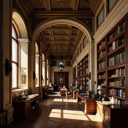 Renaissance-style university building, ornate stone carvings, intricate marble patterns, grandiose columns, rusty metal door handles, weathered wood accents, aged leather-bound tomes, vintage laborato