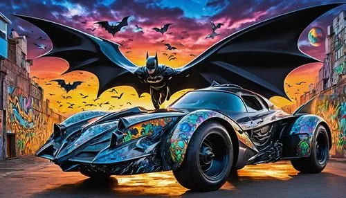 (("batmobile", alien planet spiral crystal fibonaci)). Sunset and batman light with lots of birds,.This transformation is captured in high-definition. Sunset and lightning with lots of birds,.This tra