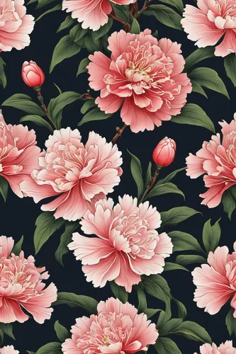 Design an elegant kimono pattern featuring the delicate petals of a Japanese carnation cherry.,floral digital background,japanese floral background,floral background,chrysanthemum background,pink flor