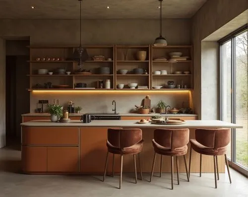  interior design,modern kitchen with bar stools and open shelves,kitchen design,modern kitchen interior,modern kitchen,kitchen interior,scavolini,modern minimalist kitchen,Photography,Documentary Phot