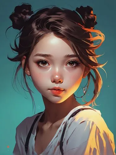Realistic portrait of a dreaming girl with an innocent expression.
Oskyldigt leende,smile,girl portrait,digital painting,mystical portrait of a girl,mulan,fantasy portrait,vector girl,girl drawing,stu