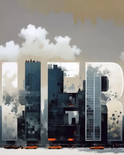 architecture city scape ,the letters r are covered in large buildings and clouds,skylines,city scape,city skyline,highrises,cities,city blocks,metropolises,density,city cities,cityscape,destroyed city