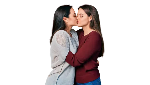 Loving couple, embracing, kissing, tender moment, soft focus, warm lighting, gentle facial expression, closed eyes, sweet lips, soft skin tone, natural makeup, casual wear, relaxed pose, intimate atmo