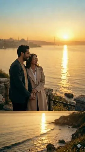 loving couple sunrise,beautiful frame,honeymooners,romantic scene,video clip,honeymoon,mother and grandparents,vintage couple silhouette,cinematography,video scene,beautiful moment,cinematographic,wed