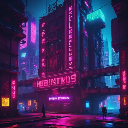 Craft a horror story where a group of friends decides to spend a night inside an abandoned fortress rumored to be haunted by restless spirits.,cyberpunk,metropolis,neon arrows,neon sign,shinjuku,neon 
