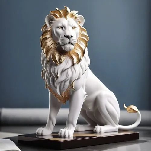 the lion is a statue that can be purchased to decorate any room,lion white,lion,lion capital,white lion,stone lion,goldlion,forest king lion,leonine,panthera leo,lion number,investec,male lion,lion fo