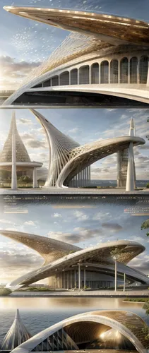 The architecture should embody Calatrava’s ability to create structures that merge engineering precision with artistic expression.,futuristic architecture,calatrava,santiago calatrava,high-speed rail,