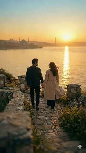 loving couple sunrise,romantic scene,couple goal,vintage couple silhouette,couple in love,old couple