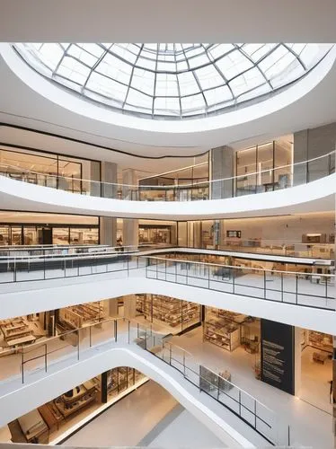 Achieve a minimalist feel with neutral colors and clean lines,apple store,guggenheim museum,shopping mall,multistoreyed,daylighting,department store,galleriinae,danube centre,oval forum,paris shops,bo