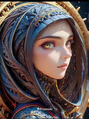 musica de fantasia,violet head elf,beautiful frame,fantasy portrait,fantasia,fantasy woman,maharani,fantasy art,female warrior,the snow queen,elf,beautiful face,female doll,beauty face skin,gold eyes,